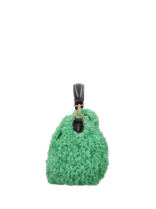 Borsa in ecopelliccia LA CARRIE | TEDDY MED.HAND BAGVERDE-NERO